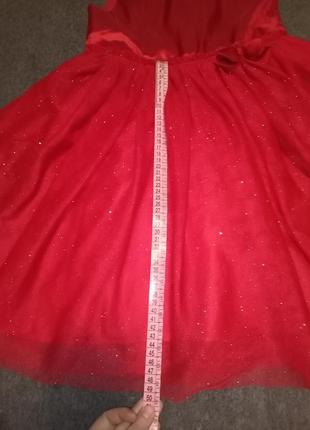 Праздничное красное платье н.м. для девочки, можно на красную шапочку4 фото