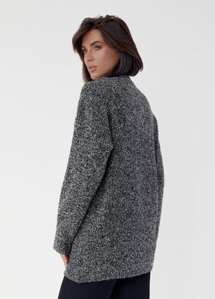Удлиненная женская кофта с меланжем