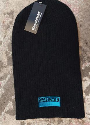 Чёрная шапка унисекс sandvik beechfield original headwear