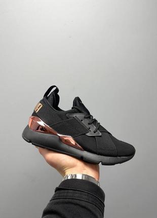 Кроссовки puma muse metal «black gold’1 фото