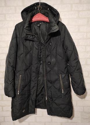 Зимове, стьобане пальто, куртка з капюшоном від бренда h&amp;m8 фото