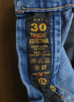 Чоловічі сэлвидж джинси takeshy kurosawa men's slim fit selvedge denim jeans7 фото