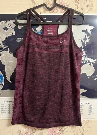 Nike dri - fit оригинал спортивная майка женская р. м2 фото