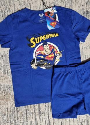 Пижама с суперменом для мальчика. шорты и футболка. 100% бавовна.5 фото