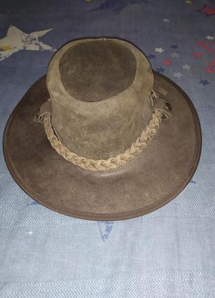 Шляпа кожаная country classics warwickshire clothing (англия)  в стиле австралии.