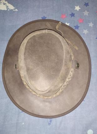 Шляпа кожаная country classics warwickshire clothing (англия)  в стиле австралии.2 фото