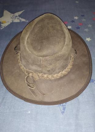 Шляпа кожаная country classics warwickshire clothing (англия)  в стиле австралии.4 фото