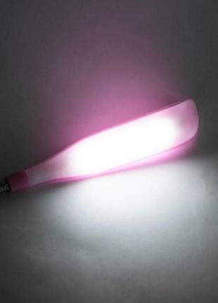 Настольная светодиодная led-лампа x-7188 / на батарейках ааа / розовая