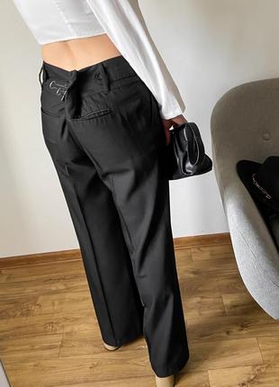 Женские серые брюки классического дизайна6 фото