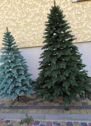 Искусственная литая елка ковалевская зеленая пластиковая 1.5м 1.8м 2.1м 2.3м 2.5м 3м