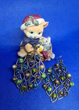 Сережки "хвіст павича"