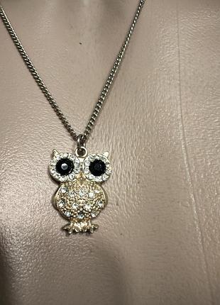Винтажная подвеска сова, филин.