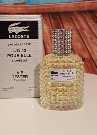 Lacoste eau de l.12.12 pour elle sparkling 60 ml, лакоста пурпур ель спарклинг3 фото