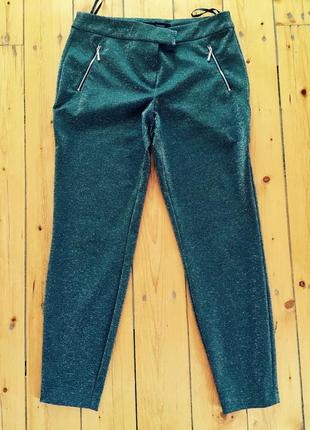 Штани супер! ошатні з люрексом від tapered leg штанів