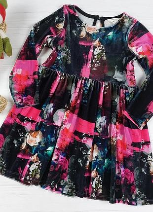 Велюрова сукня від river  island mini 2-3 рочки, 92-98 см.