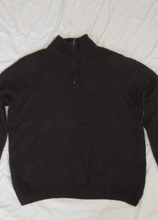 170-175 зріст, теплий вовняний светр m&s винного кольору
