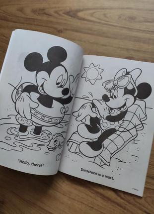 Детская раскраска activity book Ausa mikey, minne mouse, donald duck, анг язык,очень классная