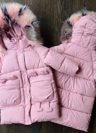 Куртка -пуховик на девочку 92-116 размера5 фото