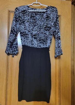 Осіннє плаття футляр 48 сукня в рубчик міді платье офисное м л сукенка платтячко платье офісна сукня next