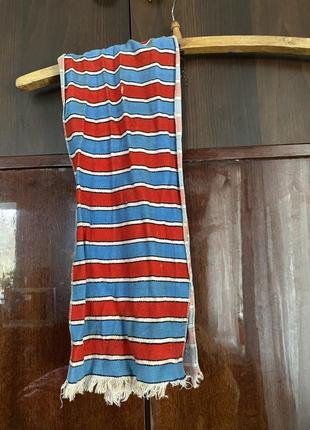 Синий красный мягкий шарф 1м