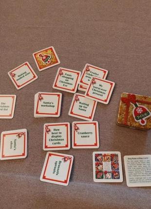Игра на английском для новогодних спикинклабов dong
карточки 6×6 58 шт + 2 с правилами в металлическом боксике
