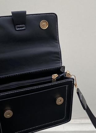 Женская сумка кросс-боди черная4 фото