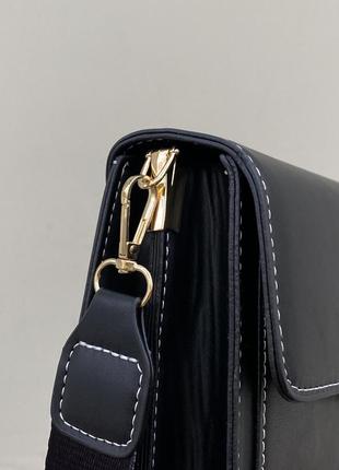 Женская сумка кросс-боди черная6 фото