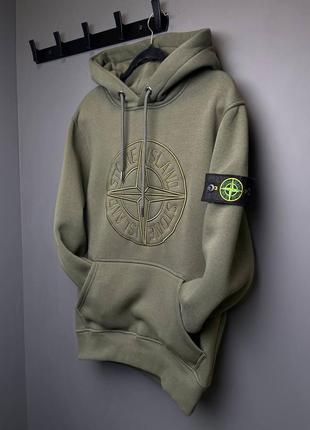 Мужская зимняя худи stone island2 фото