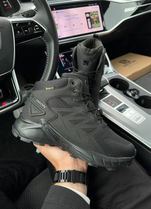 Salomon gore-tex high all black fur❄️