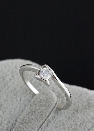 Женское кольцо с белым камнем rg-005, 17