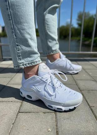 Кроссовки nike air max tn+ white 41р. осень, мужские кроссовки