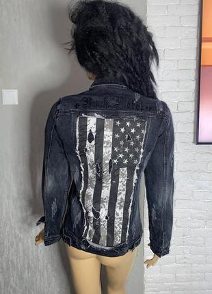 Джинсовая куртка джинсовка rock rebel2 фото