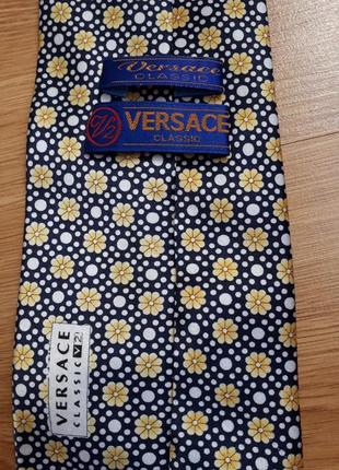 Брендова кравaтка versace шовкова галстук шелковая оригінал винтаж вінтаж5 фото