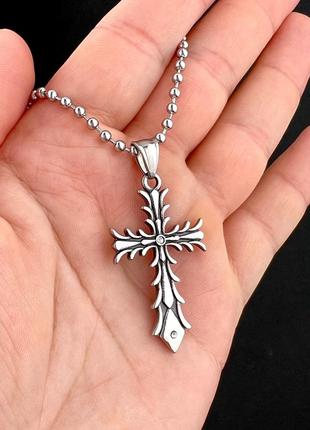 Готический панк крестик из нержавеющей медицинской стали psc-057