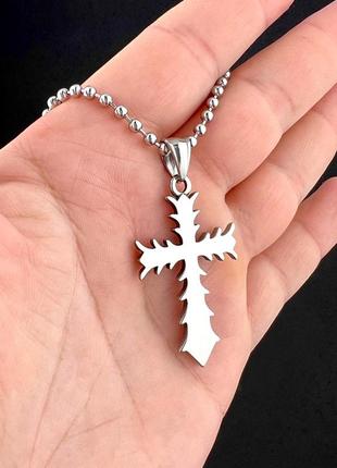 Готический панк крестик из нержавеющей медицинской стали psc-057