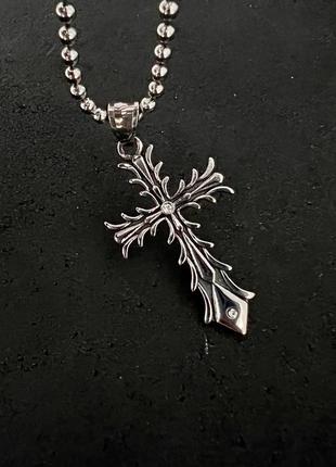 Готический панк крестик из нержавеющей медицинской стали psc-057