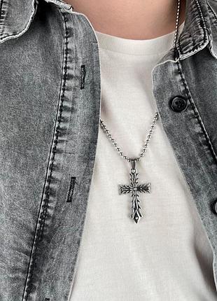 Готический панк крестик из нержавеющей медицинской стали psc-057