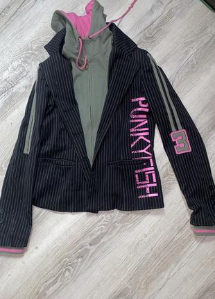 Піджак жакет з капюшоном punkyfish, m5 фото