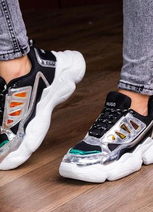 Женские кроссовки fashion queno 1993 37 размер 23,5 см черный