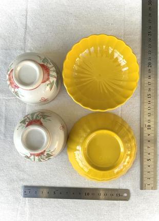Чашки япония фарфор винтаж желтый8 фото