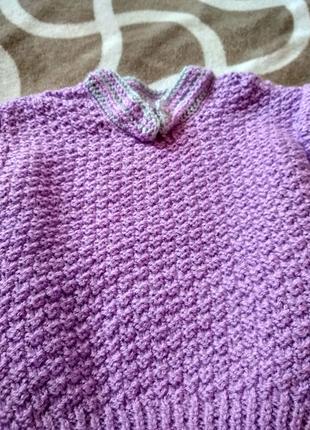 Лавандовый свитер для девочки 2/3года.2 фото