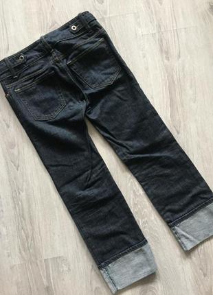 Классические темно-синие джинсы, прямые с подворотами, next6 фото
