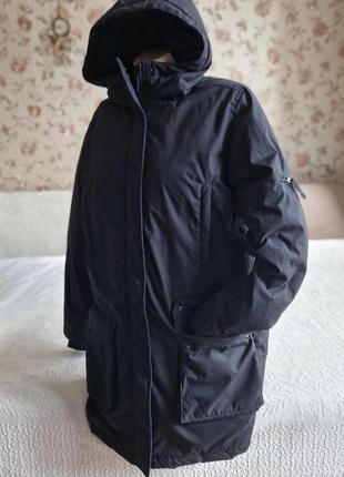 Женская теплая куртка пальто на пуху пуховик парка logg h m3 фото