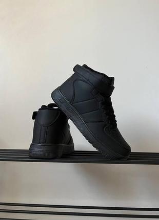 Чоловічі кросівки зимові теплі чорні7 фото