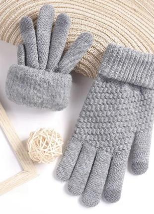 Перчатки жіночі рукавички жіночі білі сенсорні1 фото