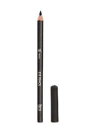 Чорний олівець для очей bless beauty eye pencil 101, 1.7 г