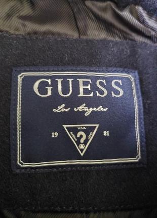 Пальто guess куртка бушлат мужское шерстяное полупальто