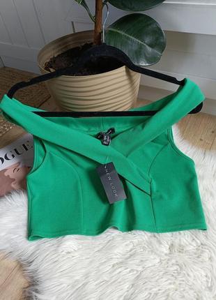 🌹1+1=3🌹зеленый топ от new look, размер xl
