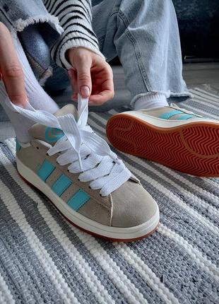 Adidas campus 00s crystal white preloved blue wmns6 фото