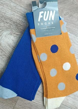 Мужские носки fun socks набор из 2 пар размер 36/40 41/465 фото